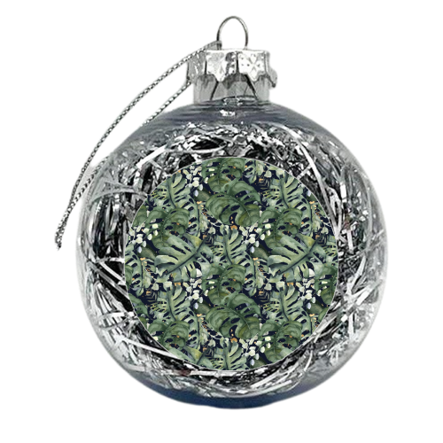 Tropical Blooms - xmas bauble by Natalie Hancock