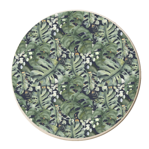 Tropical Blooms - personalised beer coaster by Natalie Hancock