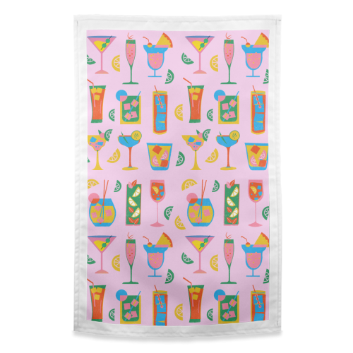 Tropical Cocktails - funny tea towel by Lilly Rose