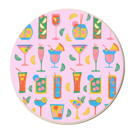 Tropical Cocktails - personalised beer coaster by Lilly Rose