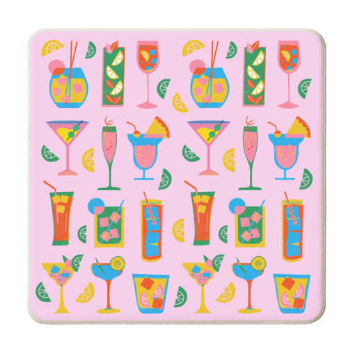Tropical Cocktails - personalised beer coaster by Lilly Rose
