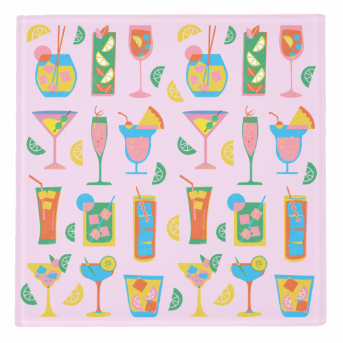 Tropical Cocktails - personalised beer coaster by Lilly Rose
