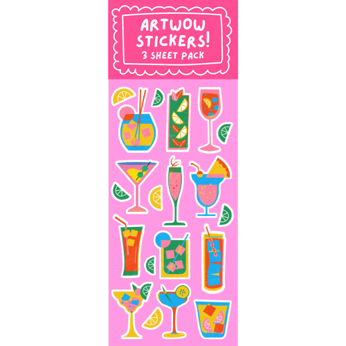 Tropical Cocktails - Sticker Pack by Lilly Rose