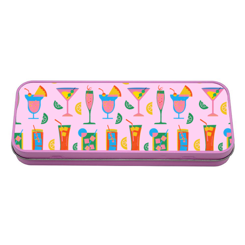 Tropical Cocktails - tin pencil case by Lilly Rose
