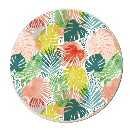 Tropical Garden - personalised beer coaster by Uma Prabhakar Gokhale