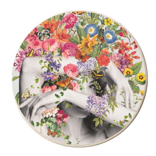 Tropical Girl - personalised beer coaster by Larissa Grace