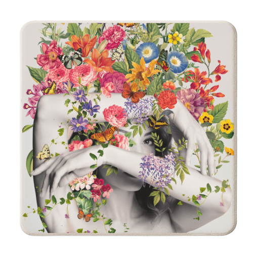 Tropical Girl - personalised beer coaster by Larissa Grace