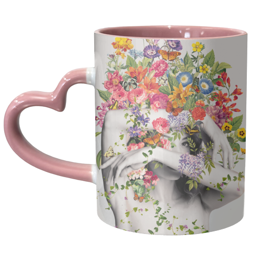 Tropical Girl - unique mug by Larissa Grace