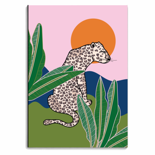 Tropical Leopard Illustration - personalised A4, A5, A6 notebook by Mols & Mae