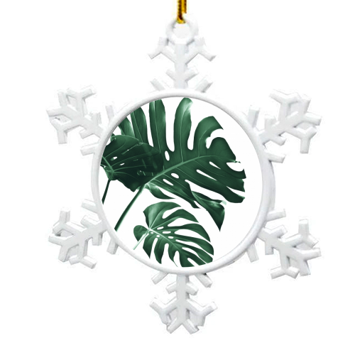 Tropical Monstera Finesse #1 #minimal #decor #art - snowflake decoration by Anita Bella Jantz