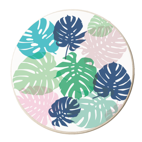 Tropical Monstera - personalised beer coaster by Michelle Walker