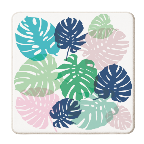 Tropical Monstera - personalised beer coaster by Michelle Walker