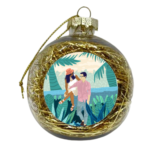 Tropical Romance - xmas bauble by Uma Prabhakar Gokhale