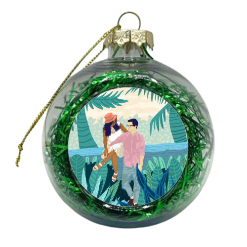 Tropical Romance - xmas bauble by Uma Prabhakar Gokhale