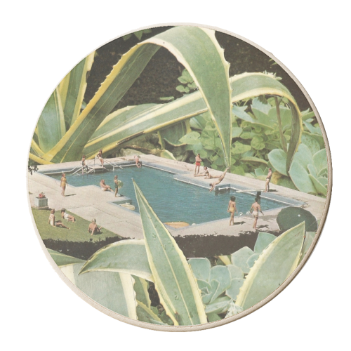 Tropical summer - personalised beer coaster by Maya Land