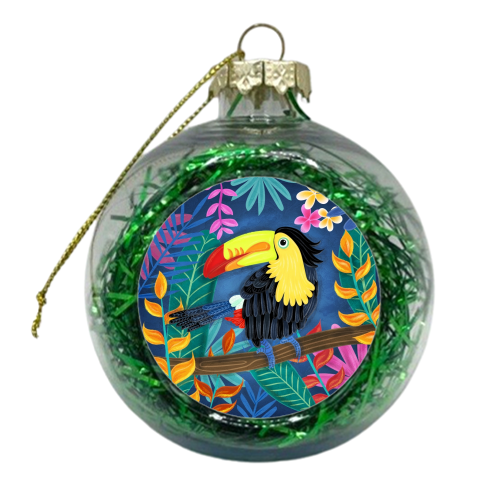 Tropical toucan  - xmas bauble by Liv Wan