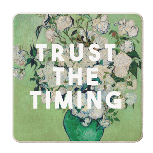 Trust The Timing - personalised beer coaster by The 13 Prints