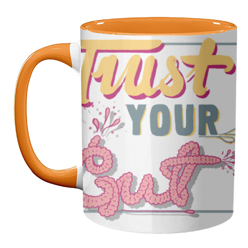 Trust Your Gut - unique mug by Emma Russell
