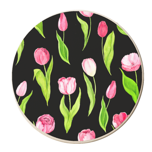 tulips - personalised beer coaster by Anastasios Konstantinidis