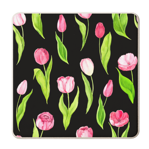 tulips - personalised beer coaster by Anastasios Konstantinidis