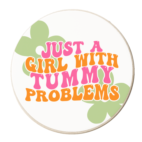 Tummy Problems - personalised beer coaster by Pink and Pip