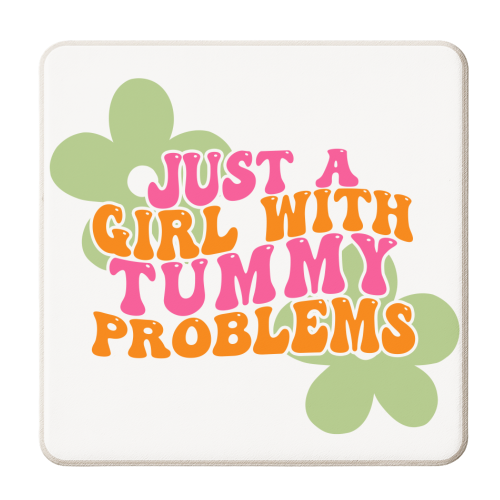 Tummy Problems - personalised beer coaster by Pink and Pip