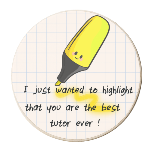 Tutor - Tutoring - Thankyou - Gratitude - Teacher Appreciation - personalised beer coaster by Lisa Wardle