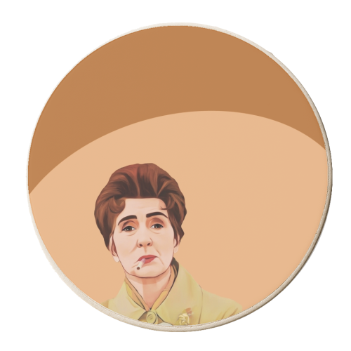 TV Icons: Dot Cotton - personalised beer coaster by Giddy Kipper