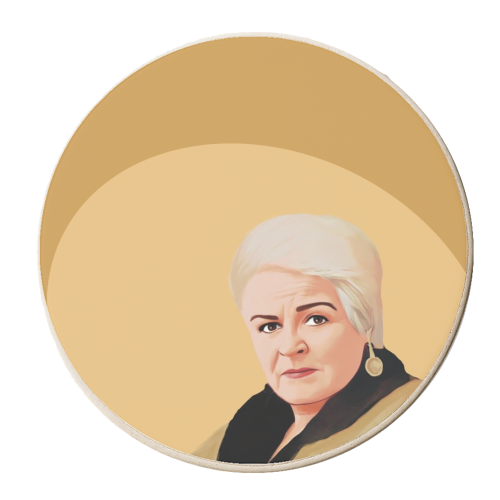 TV Icons: Eastenders Pat - personalised beer coaster by Giddy Kipper