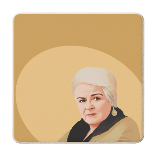 TV Icons: Eastenders Pat - personalised beer coaster by Giddy Kipper