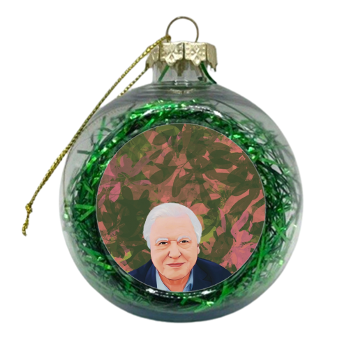 TV personalities: David Attenborough - xmas bauble by Giddy Kipper