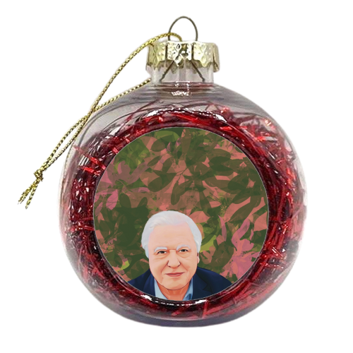 TV personalities: David Attenborough - xmas bauble by Giddy Kipper