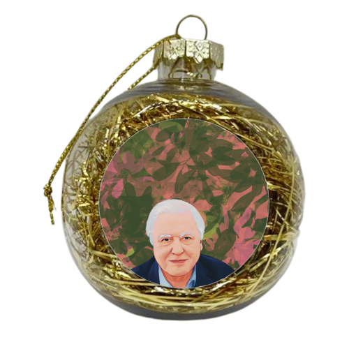 TV personalities: David Attenborough - xmas bauble by Giddy Kipper
