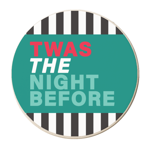 Twas the night before - personalised beer coaster by The Boy and the Bear