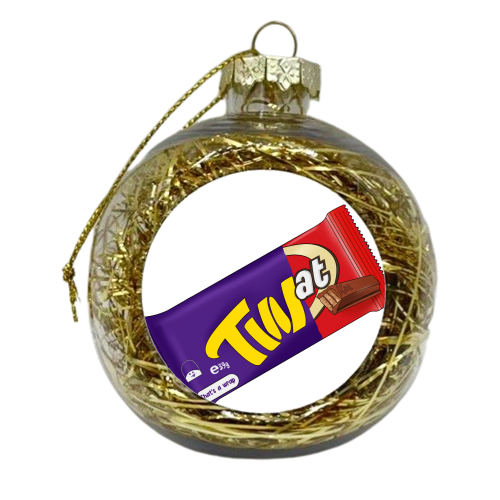 TWAT Chocolate wrapper - xmas bauble by Lisa Wardle