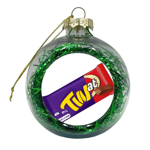 TWAT Chocolate wrapper - xmas bauble by Lisa Wardle