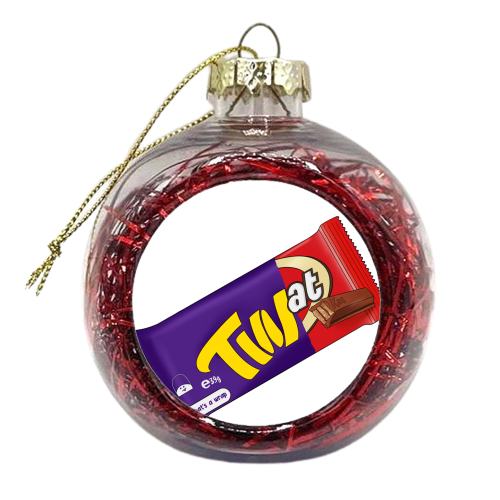 TWAT Chocolate wrapper - xmas bauble by Lisa Wardle
