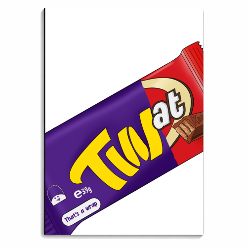 TWAT Chocolate wrapper - personalised A4, A5, A6 notebook by Lisa Wardle