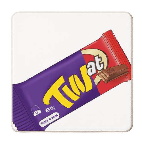 TWAT Chocolate wrapper - personalised beer coaster by Lisa Wardle