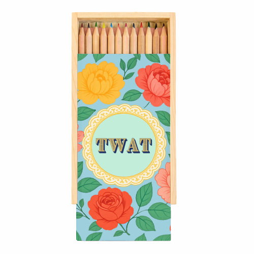 TWAT - Coloured Pencils with Box by Lilly Rose