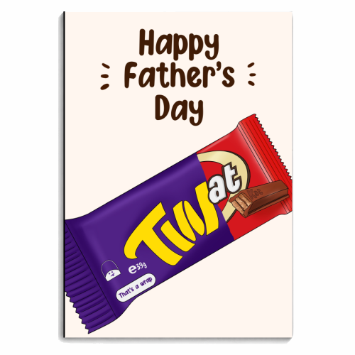 Twat - Dad Chocolate Design - Happy Father's Day - personalised A4, A5, A6 notebook by Lisa Wardle