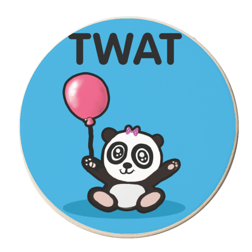Twat - personalised beer coaster by David Black