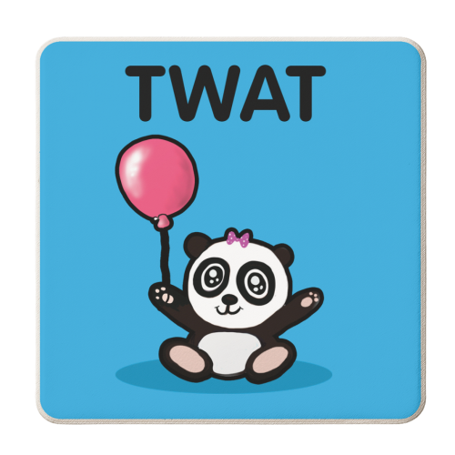 Twat - personalised beer coaster by David Black