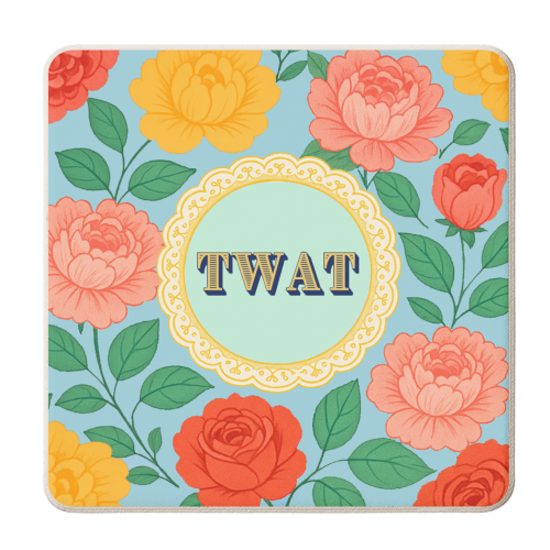 TWAT - personalised beer coaster by Lilly Rose
