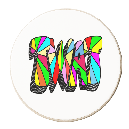 TWAT - personalised beer coaster by PixieDrew