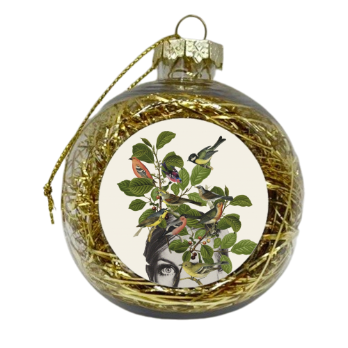 Twiggy Eyes - xmas bauble by Frida Floral Studio
