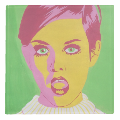 Twiggy - personalised beer coaster by Athena Hill