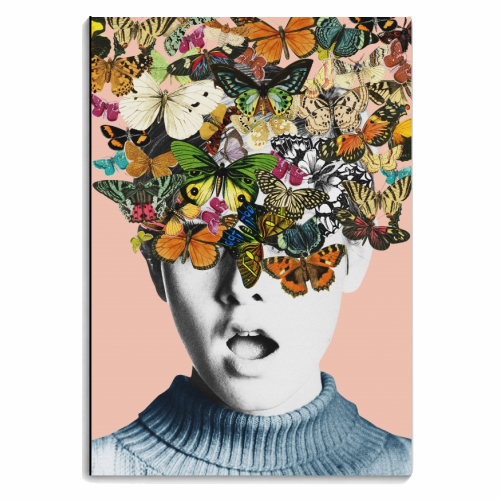 Twiggy Surprise Butterflies Pink - personalised A4, A5, A6 notebook by Frida Floral Studio