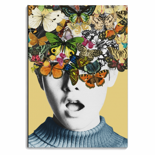 Twiggy Surprise Butterflies Yellow - personalised A4, A5, A6 notebook by Frida Floral Studio