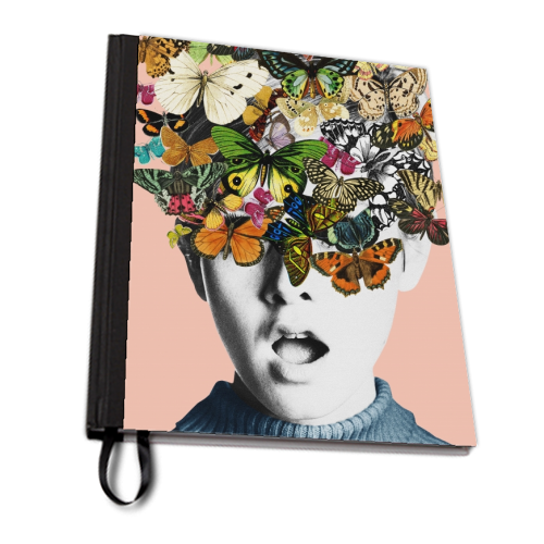 Twiggy Surprise (Pink) - personalised A4, A5, A6 notebook by Frida Floral Studio